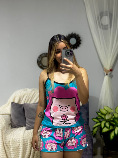 Conjunto Venus "Cerdito Blue"