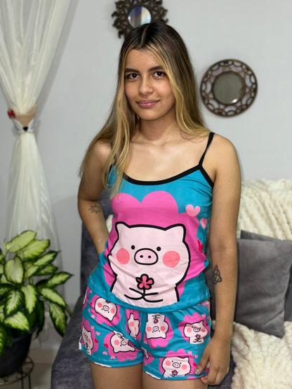 Conjunto Venus "Cerdito Blue"